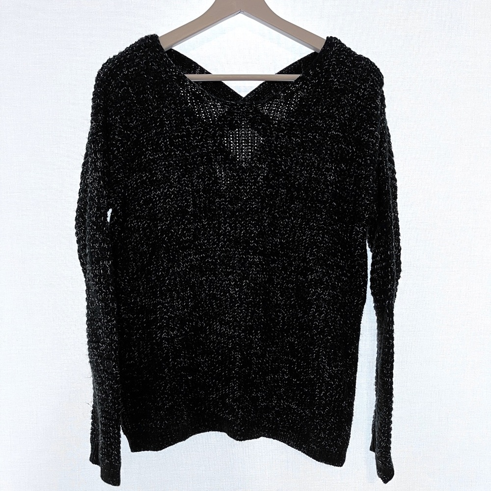 Forever 21 black sweater with back cutout detail